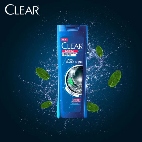 Clear Men Triple Anti-Dandruff Cool Black Shine Shampoo - 80ml Clear