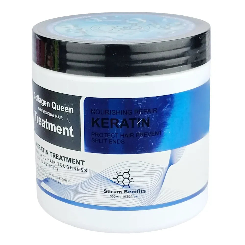 Original Collagen Queen Keratin Hair Treatment Mask Blue - 500ml Collagen Queen