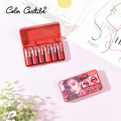 Color Castle Flower Matte Lipstick - 6Pcs Set Color Castle