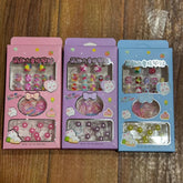 Cute Artifical Nails,2 bracelets & Hair rubber For Kids Cosmia.pk