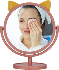 Cute Cat Ear Vanity Mirror with Stand Cosmia.pk