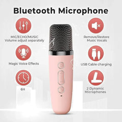 K12 Karaoke Portable Wireless Speaker With Dual Microphones K12