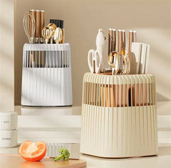 360 Rotating Knife and Kitchen Utensil Holder Cosmia.pk