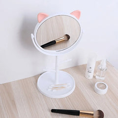 Cat Ear Makeup Mirror with Stand Cosmia.pk