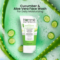 Hamme Natural Daily Moisturizing Aloe & Cucumber Face Wash 100ml Hamme