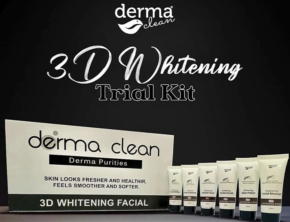 Derma Clean 3D whitening facial trial kit - 20ml Derma Clean
