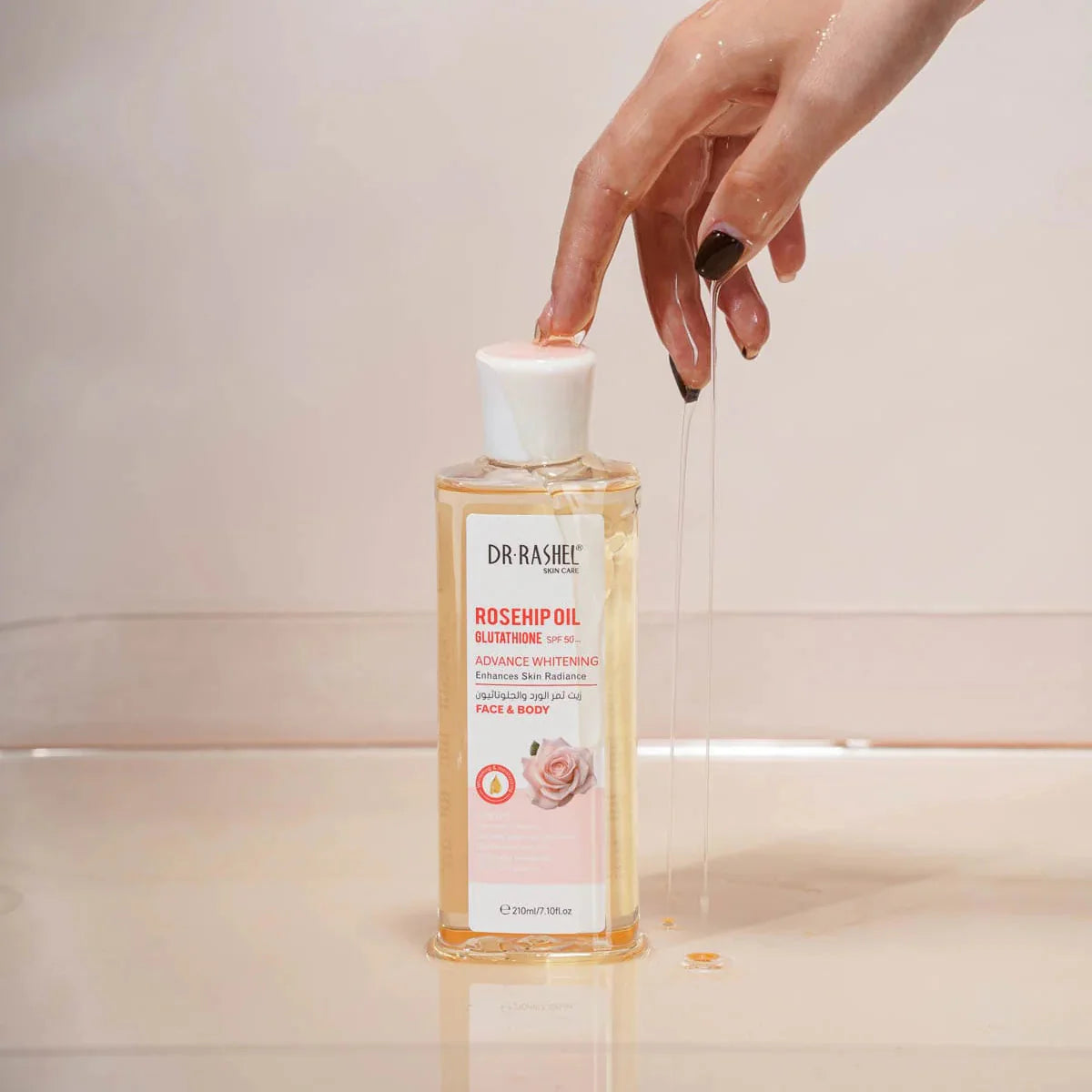 Dr RASHEL Face & Body Rosehip Oil Glutathione SPF50+