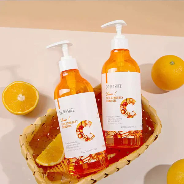 Dr Rashel Vitamin C Whitening Exfoliating Silky Shower Gel - 500ml DR.Rashel