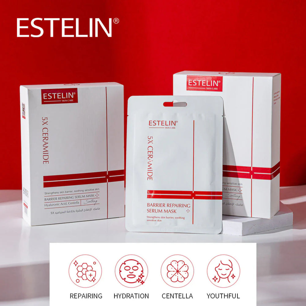 ESTELIN Skin Care 5X Ceramide Barrier Repair Serum Sheet Mask Estelin