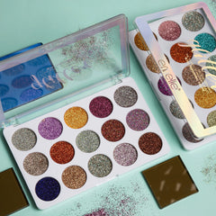 Emelie 15 Color Glitter Eyeshadow Palette Emelie