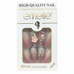 Emelie 5D Artifical Nails With Nail Glue Emelie
