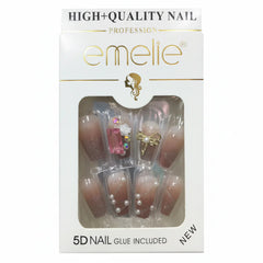 Emelie 5D Artifical Nails With Nail Glue Emelie
