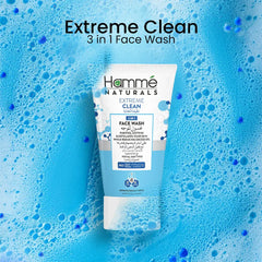 Hamme Natural Extreme Clean 3 in 1 Face Wash 100ml Hamme