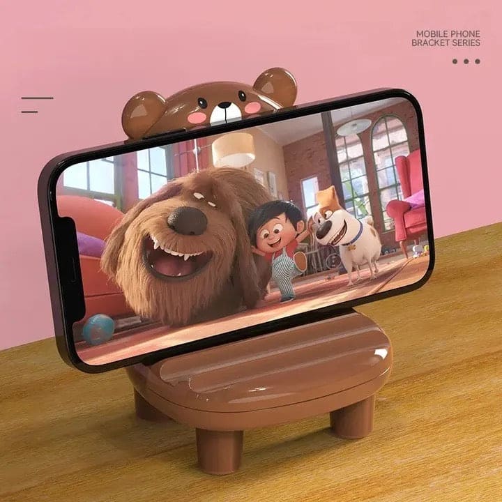 Cute Mobile Phone Chair Table Stand with Mirror Cosmia.pk