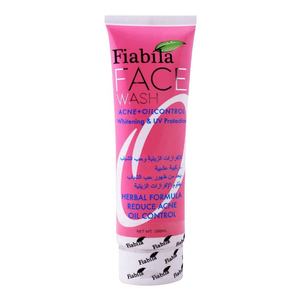 Fiabila Acne + Oil Control Face Wash, Whitening & UV Protection - 100ml Fiabila