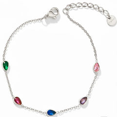Silver Multi stone Bracelet Cosmia