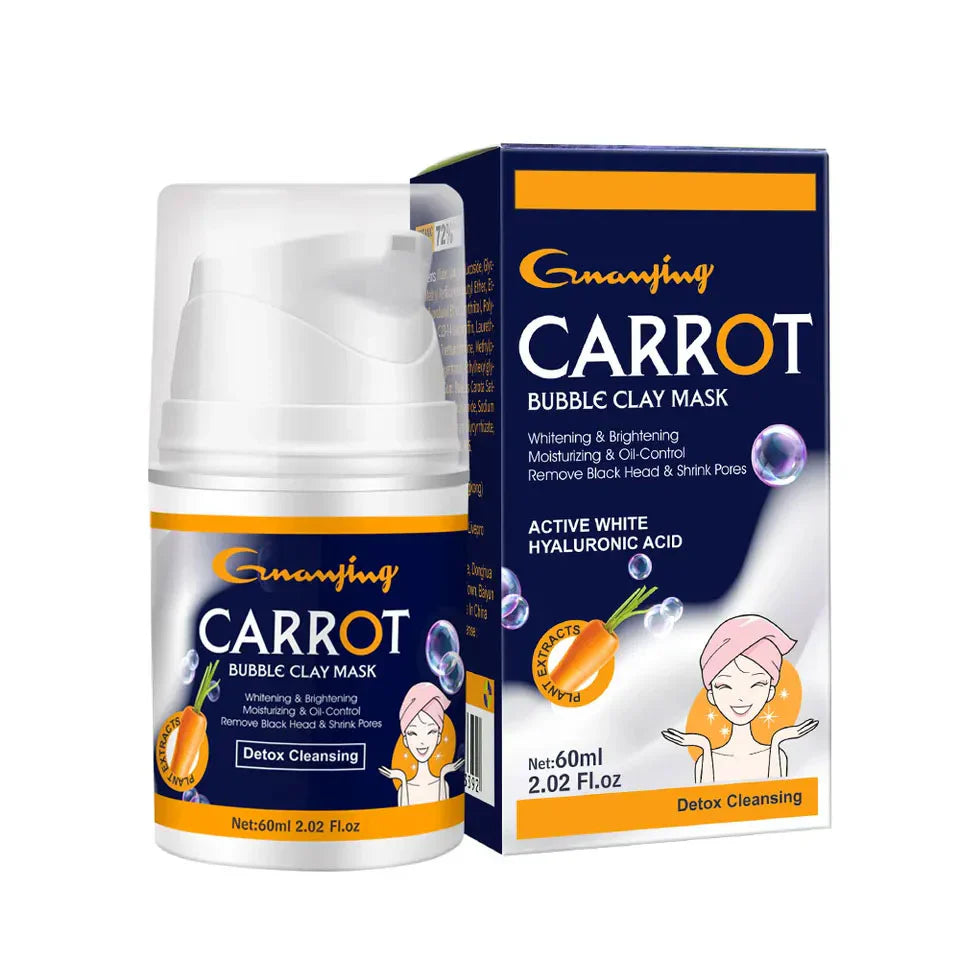 GUANJING Remove Black Head Shrink Pores Clean Skin Carrot Bubble Clay Guanjing