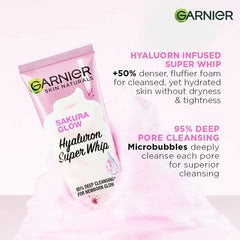 Garnier Sakura Glow Hyaluron Super Whip Foam - 100ml Garnier
