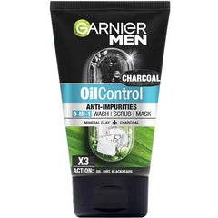 Garnier Men Oil Control 3-in-1 Charcoal Foam - 100ml Garnier