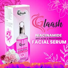 Glaash Niacinamide Anti Acne & Brightening Facial Serum - 50ml Glaash