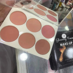 Glowing Face 6 Color Matte Blushon Palette Glowing Face