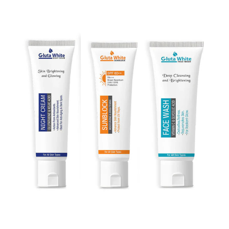 Gluta White Face Whitening Kit Trio Pack Gluta White