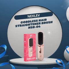 Nexlev Rechargeable Wireless Hair Straightener Brush nexlev