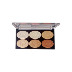 Aqua Color Line 6 Color Highlighter Palette Aqua Color Line