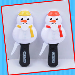 Mini Plastic Cartoon Christmas Snowman Fan Toy Cosmia.pk