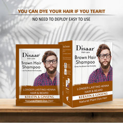 Disaar Natural Brown Hair Dye Shampoo Clean Scalp Nourishing & Disaar