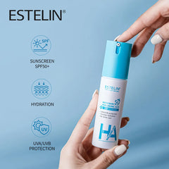Estelin Water Bank Hyaluronic Acid Sunscreen Spf 50 Pa+++ UVA/UVB Protection - 60g Estelin