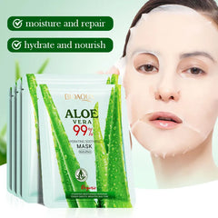 BIOAQUA 99% Aloe Vera Hydrating Soothing Mask - Multi-Effect Facial Mask - 25g Bioaqua