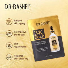 Dr. Rashel 24K Gold Radiance & Anti‑Aging Essence Mask – 25 g Per Sheet DR.Rashel