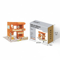 Gold Brick Bricklayer Coffee Shop construction kit Cosmia.pk