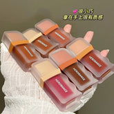 HERORANGE 3pcs New Cocoa Maillard Matte Lip Gloss Set HERORANGE