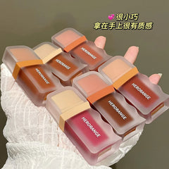 HERORANGE 3pcs New Cocoa Maillard Matte Lip Gloss Set HERORANGE