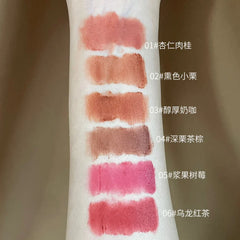 HERORANGE 3pcs New Cocoa Maillard Matte Lip Gloss Set HERORANGE