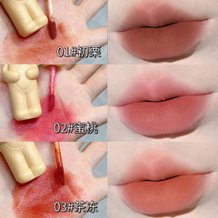 HERORANGE 3 Pcs Keychain Style Long Lasting Cute Bear Matte Lip Gloss HERORANGE