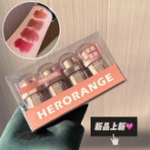 HERORANGE Pack of 4 Korean Cold Brown Milk Mud Matte Lip Glaze HERORANGE
