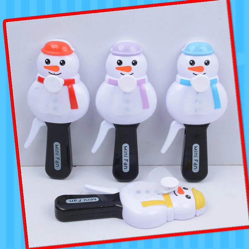 Mini Plastic Cartoon Christmas Snowman Fan Toy Cosmia.pk