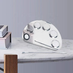Pro Stainless Steel Cosmetic Makeup Palette with spatula Cosmia.pk