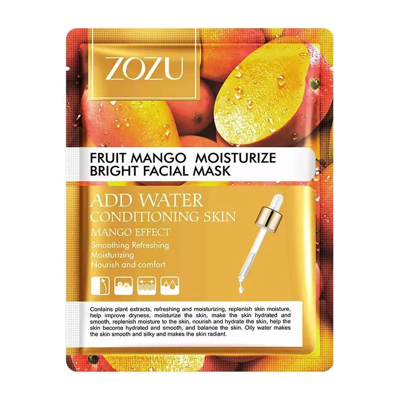 ZOZU Mango Fruit Sheet Mask Anti-Aging Oil-Control Facial Mask Zozu