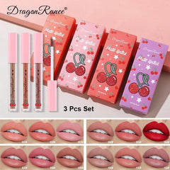 3 Pcs Dragon Ranee Ice Love Little Smoke Tube Lipstick Dragon Ranee