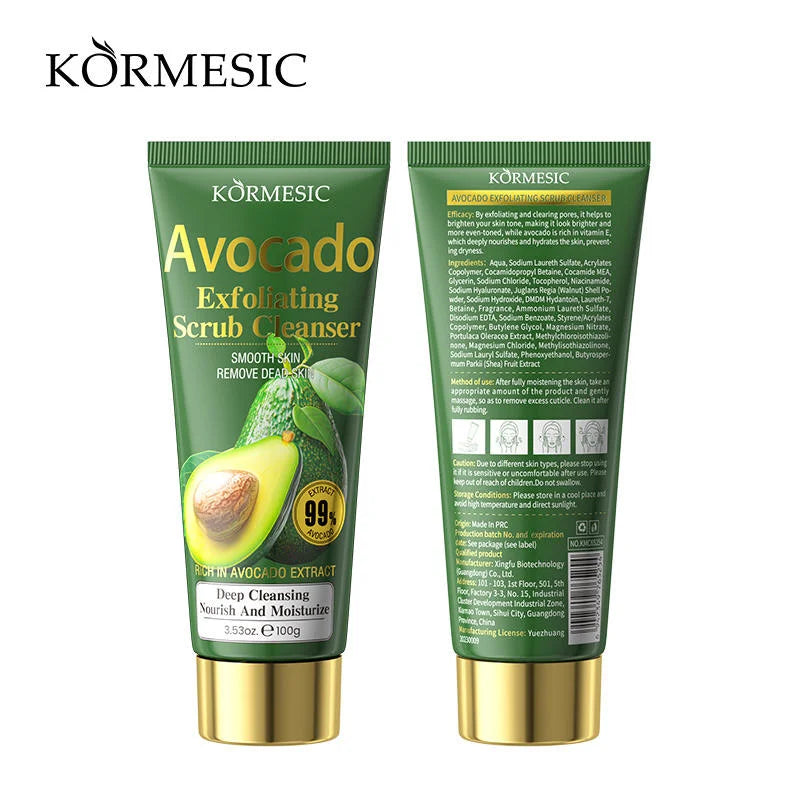 KORMESIC Avocado Exfoliating Scrub Facial Cleanser - 100g KORMESIC