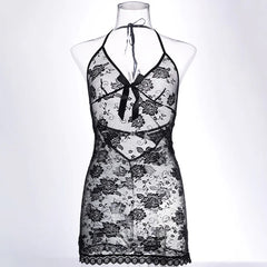 black lace babydoll lingerie set Cosmia.pk