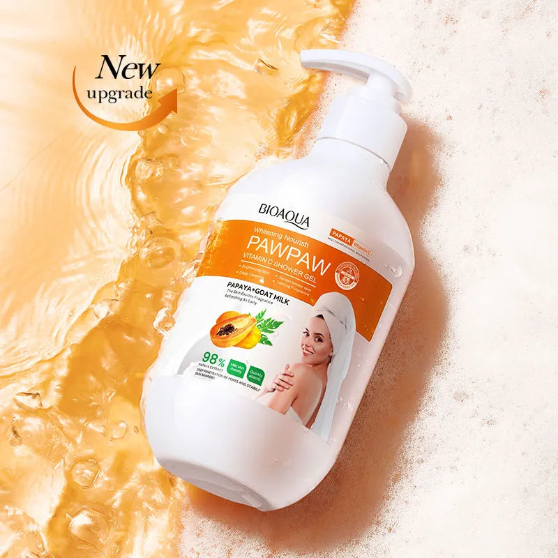 BIOAQUA Papaya Plant Extract Vitamin C Shower Gel - 180ml Sadoer