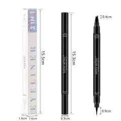 MISS ROSE Double Head 4 Fork Eyebrow Pencil 2 in 1 Black Miss Rose