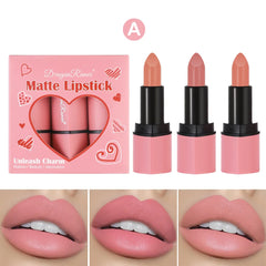 3Pcs Dragon Ranee Matte Unleash Lipstick Dragon Ranee