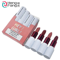 Hengfang Hey Girl! Wonderful Mini Tube Matte Finish Lipstick 4 Pcs Set Heng Fang