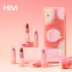 HiVi 10 Pcs Peach Soft Light Matte Lipstick Set Hivi